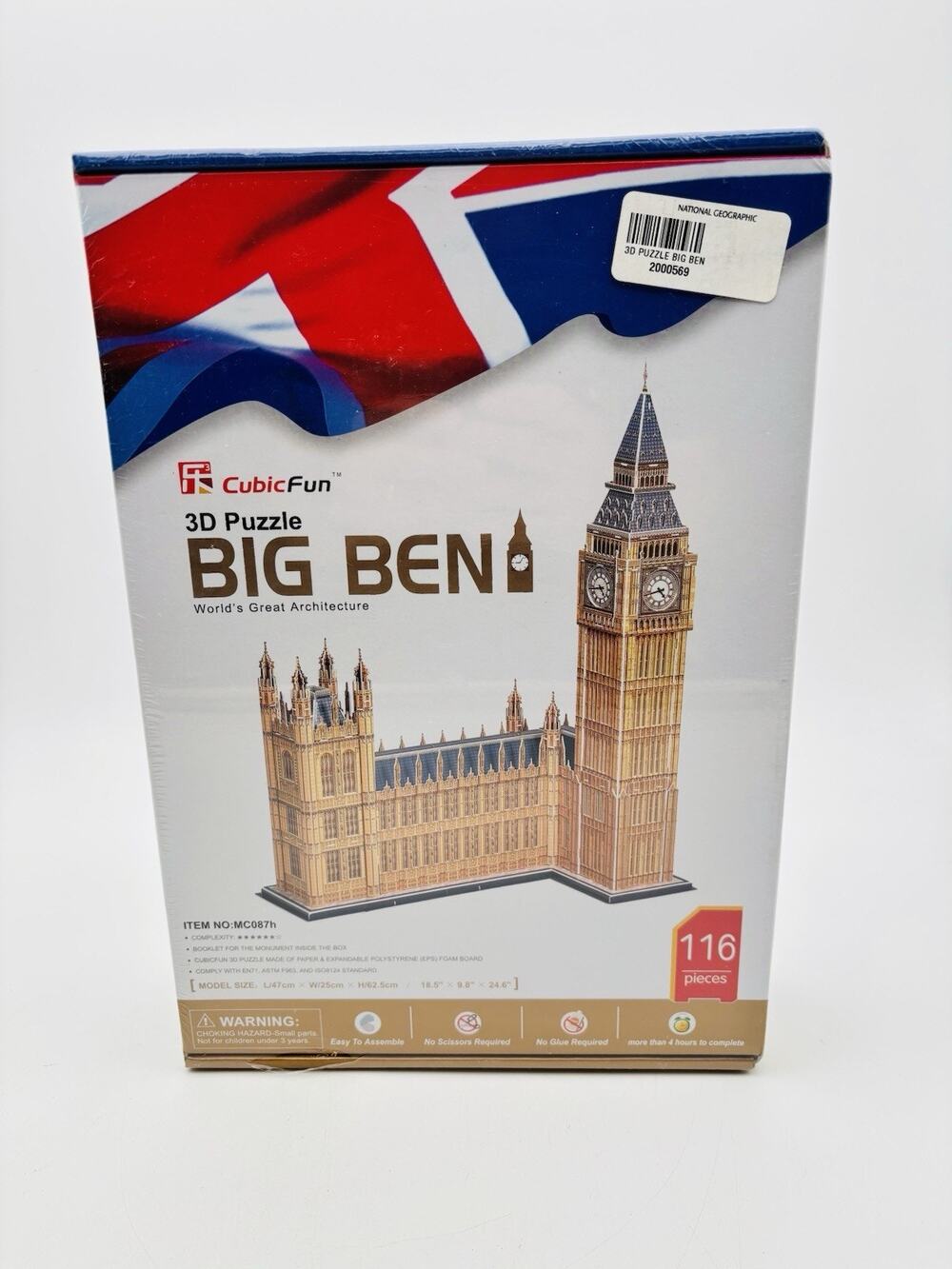 New BIG BEN (London, England) (116pcs) - 3D Puzzle MC087H Factory Sealed